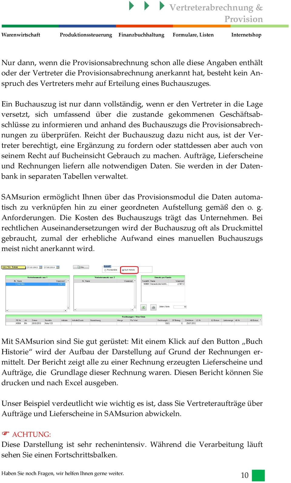 sabrechnungen zu überprüfen.