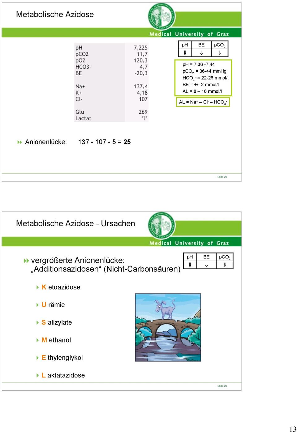 Metabolische Azidose Ursachen vergrößerte Anionenlücke: Additionsazidosen