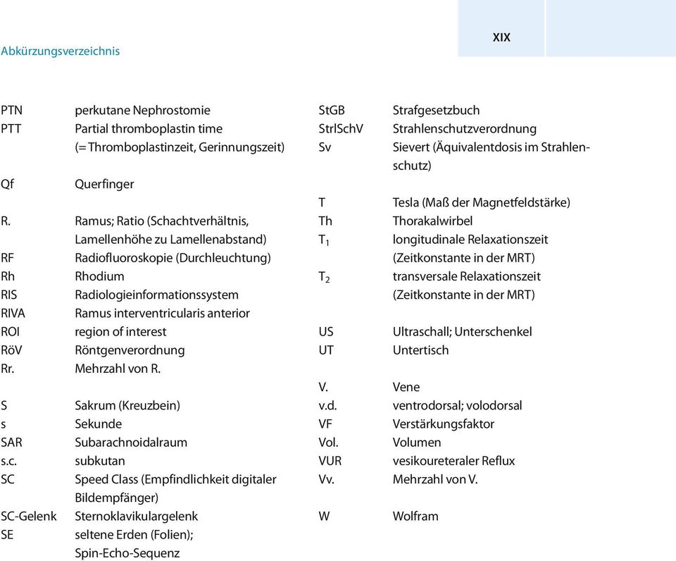 of interest RöV Röntgenverordnung Rr. Mehrzahl von R. S s SAR s.c.