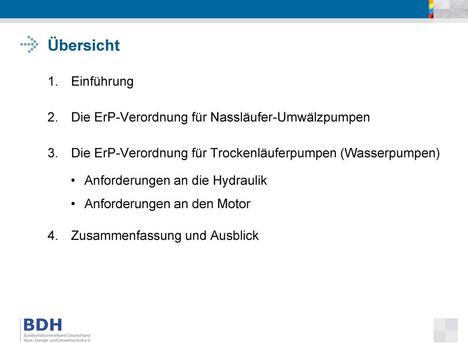 Die ErP-Verordnung für Trockenläuferpumpen