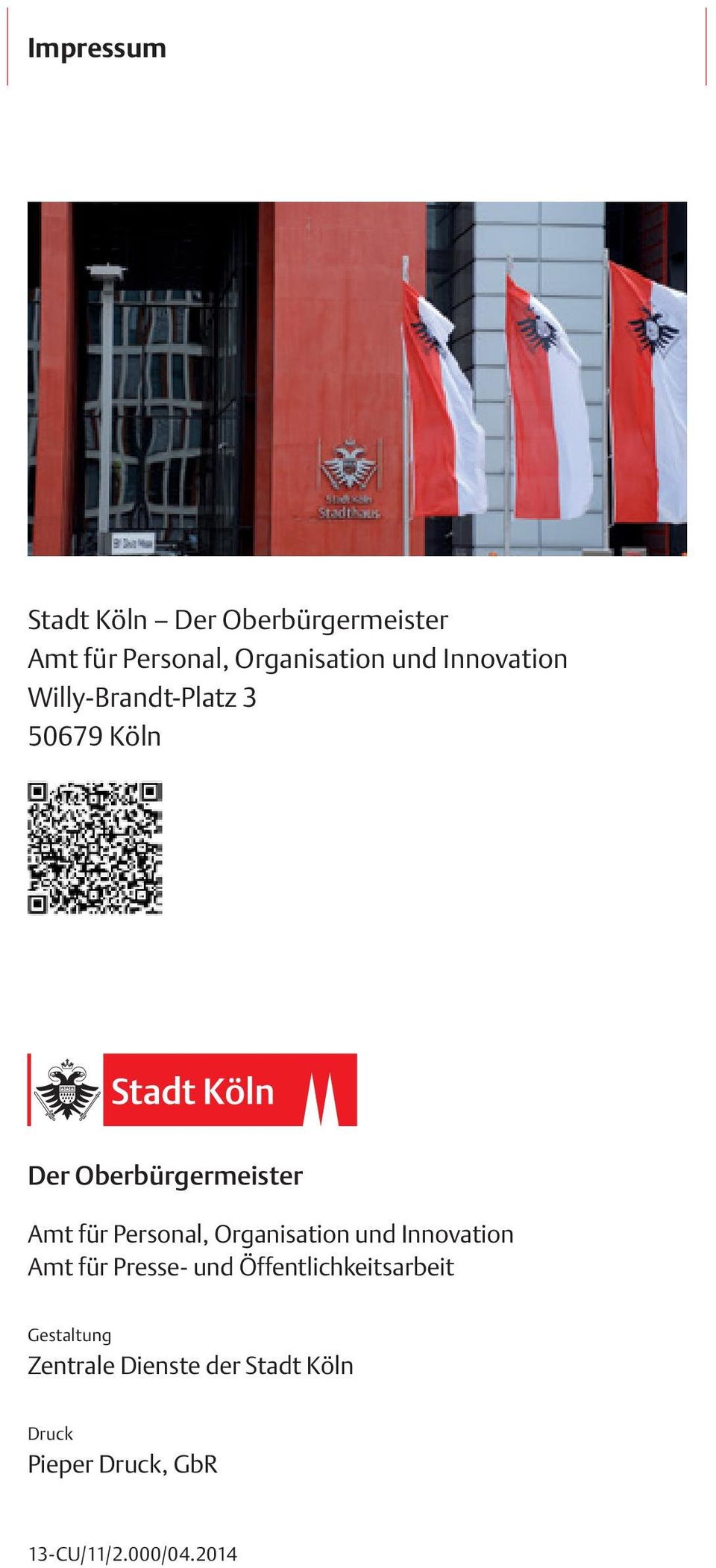 Personal, Organisation und Innovation Amt für Presse- und Öffentlichkeitsarbeit