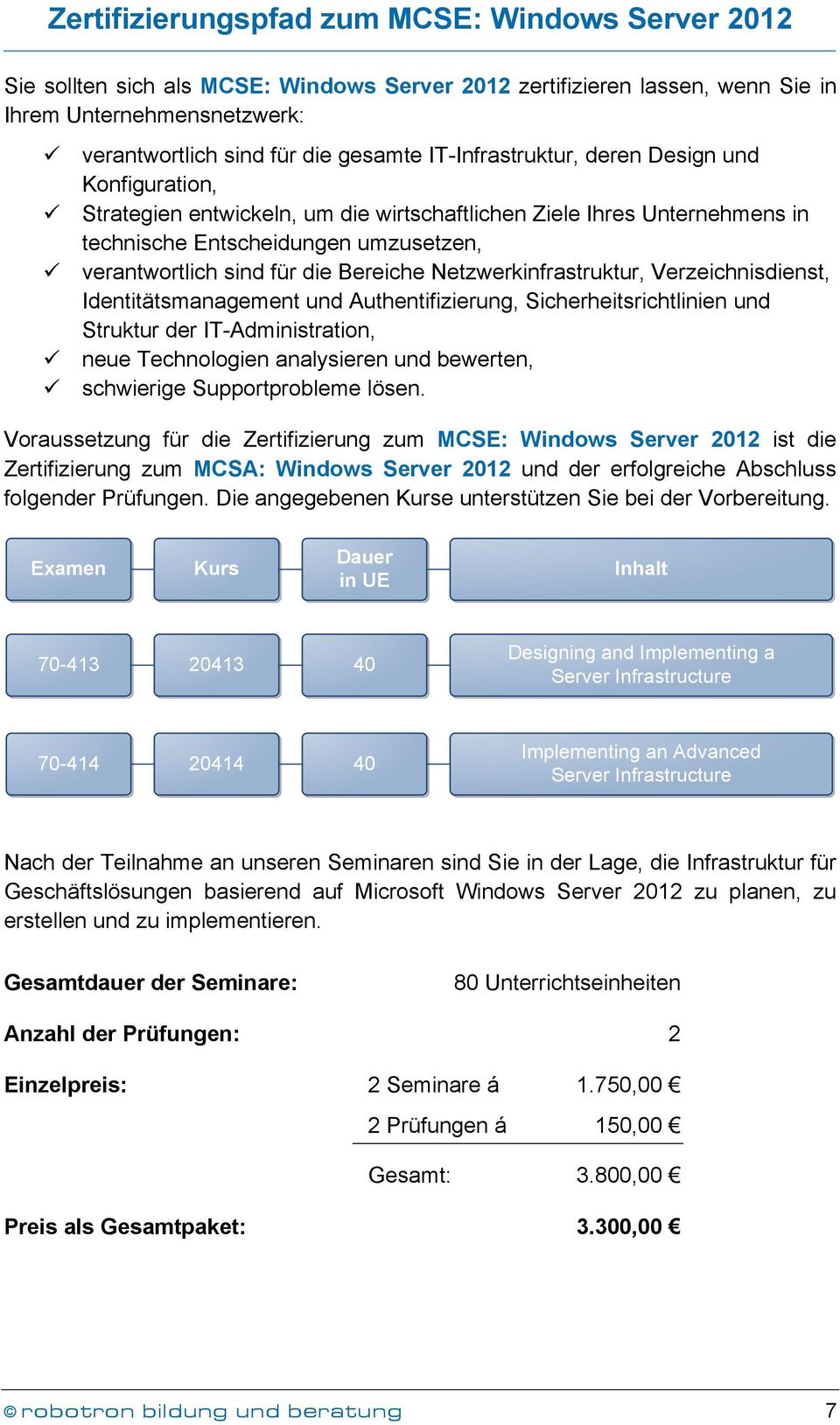 Netzwerkinfrastruktur, Verzeichnisdienst, Identitätsmanagement und Authentifizierung, Sicherheitsrichtlinien und Struktur der IT-Administration, neue Technologien analysieren und bewerten, schwierige