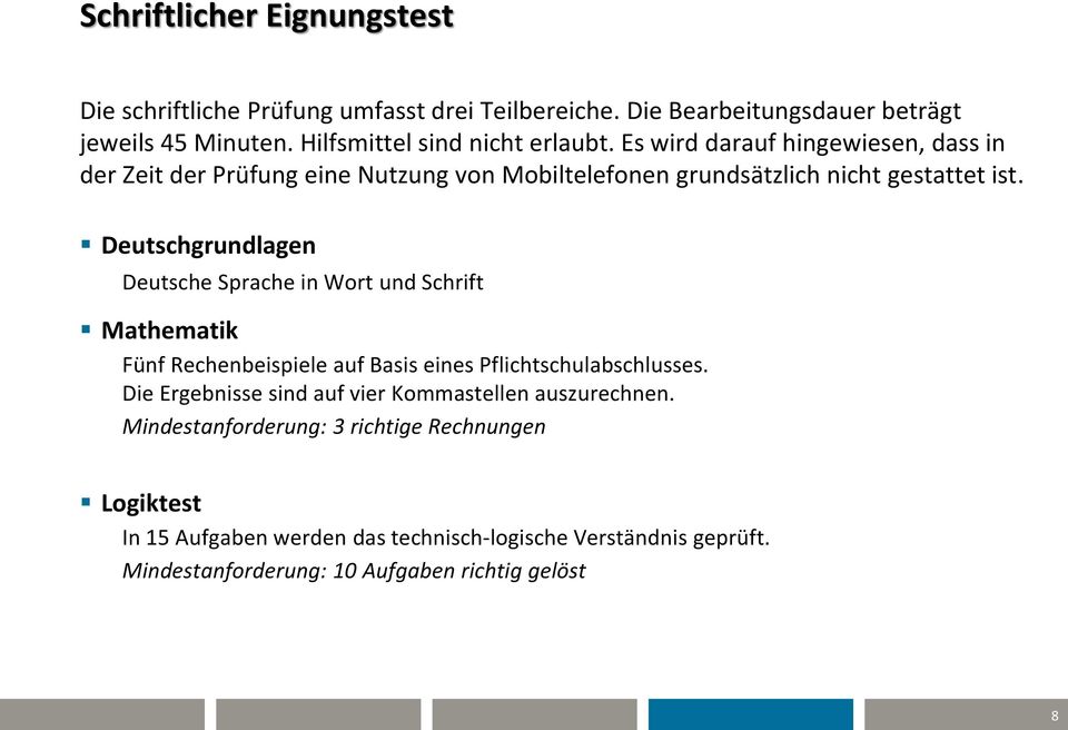 Deutschgrundlagen Deutsche Sprache in Wort und Schrift Mathematik Fünf Rechenbeispiele auf Basis eines Pflichtschulabschlusses.