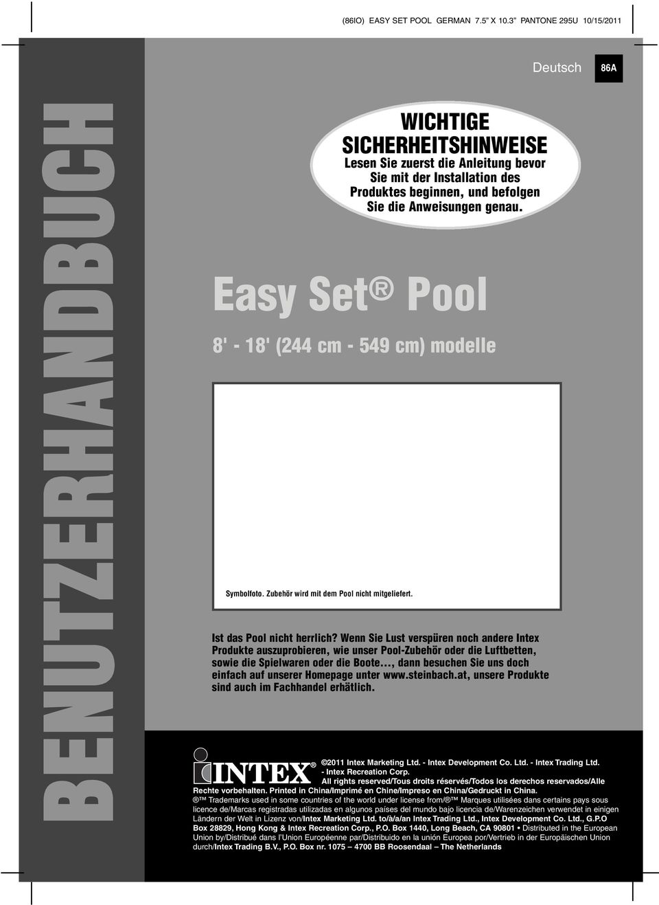Easy Set Pool 8' - 8' (244 cm - 549 cm) modelle Symbolfoto. Zubehör wird mit dem Pool nicht mitgeliefert. Ist das Pool nicht herrlich?