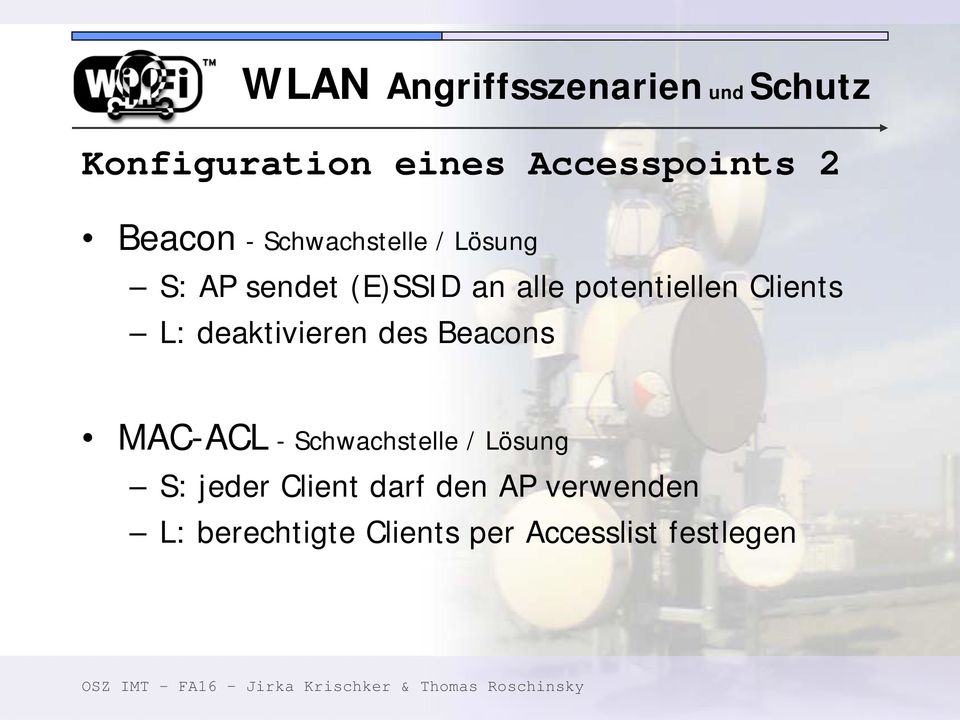 deaktivieren des Beacons MAC-ACL - Schwachstelle / Lösung S: