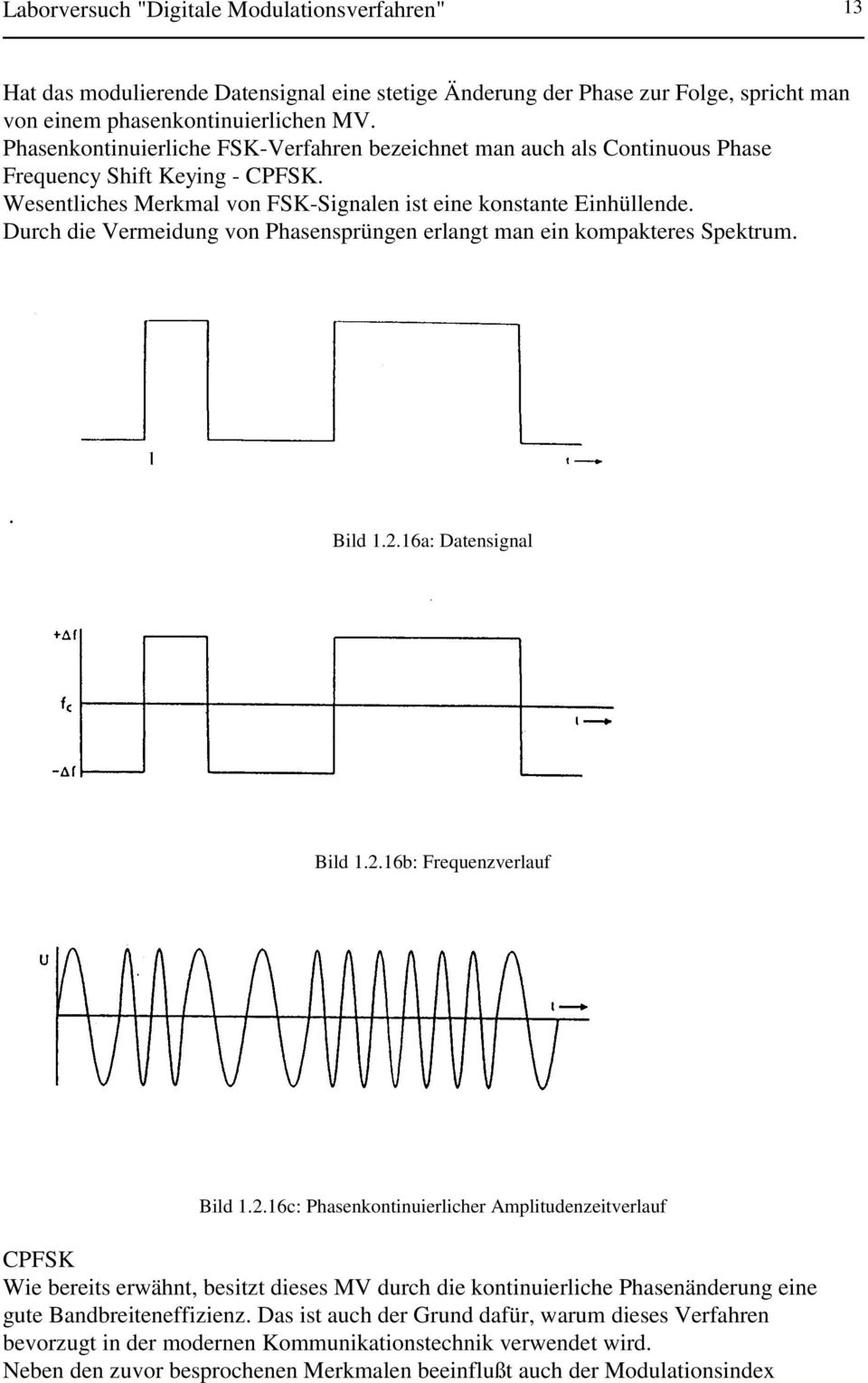 Durch die Vermeidung von Phasensprüngen erlangt man ein kompakteres Spektrum.. Bild 1.2.