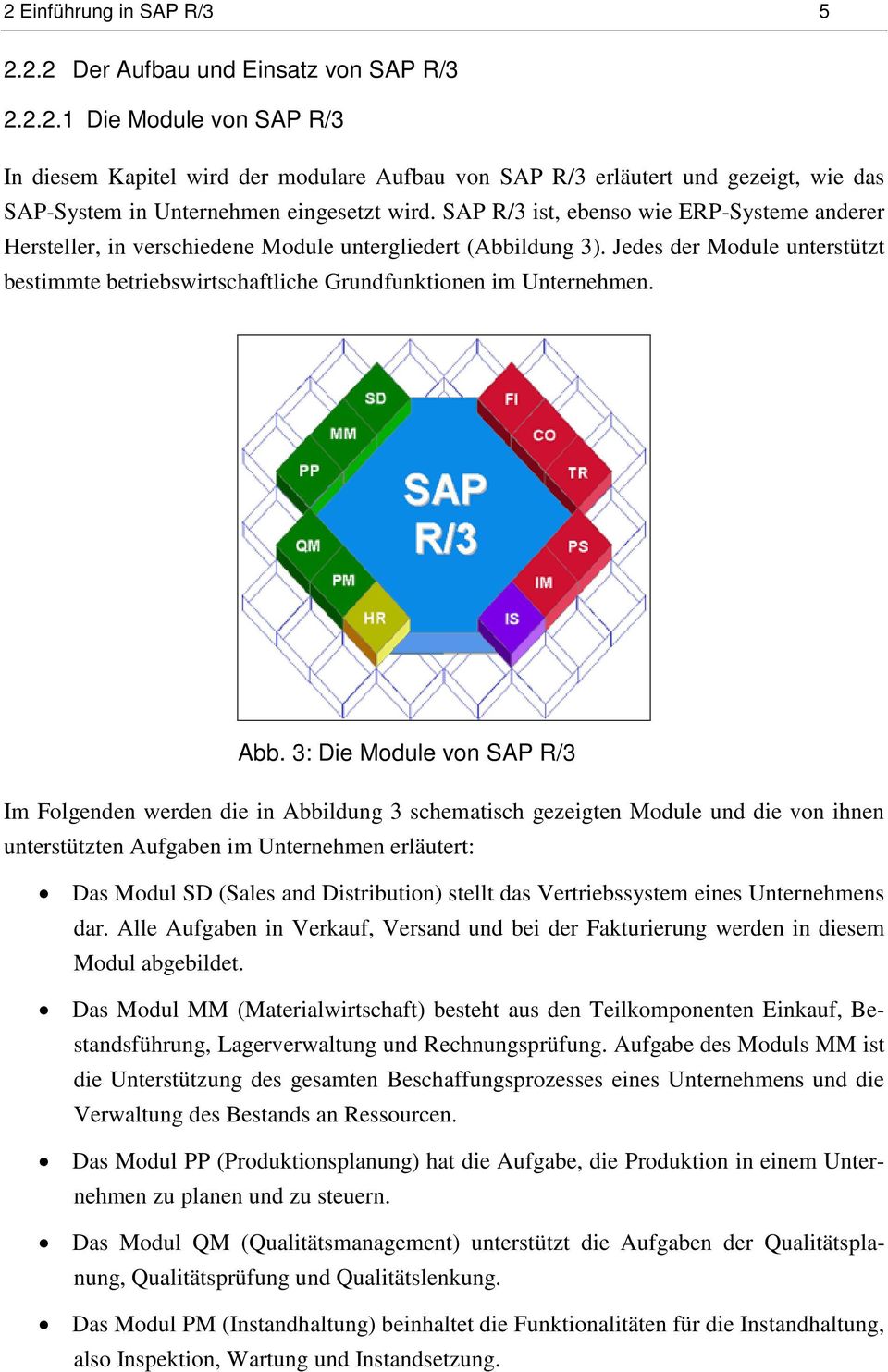 Jedes der Module unterstützt bestimmte betriebswirtschaftliche Grundfunktionen im Unternehmen. Abb.