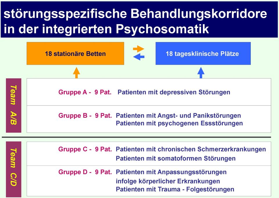 Patienten mit Angst- und Panikstörungen Patienten mit psychogenen Essstörungen Gruppe C - 9 Pat.