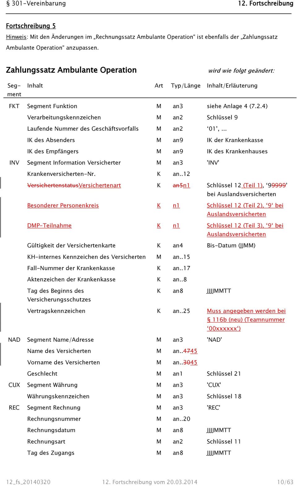 4) Verarbeitungskennzeichen M an2 Schlüssel 9 Laufende Nummer des Geschäftsvorfalls M an2 01,.