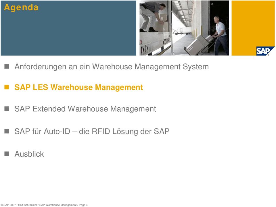 Management SAP für Auto-ID die RFID Lösung der SAP