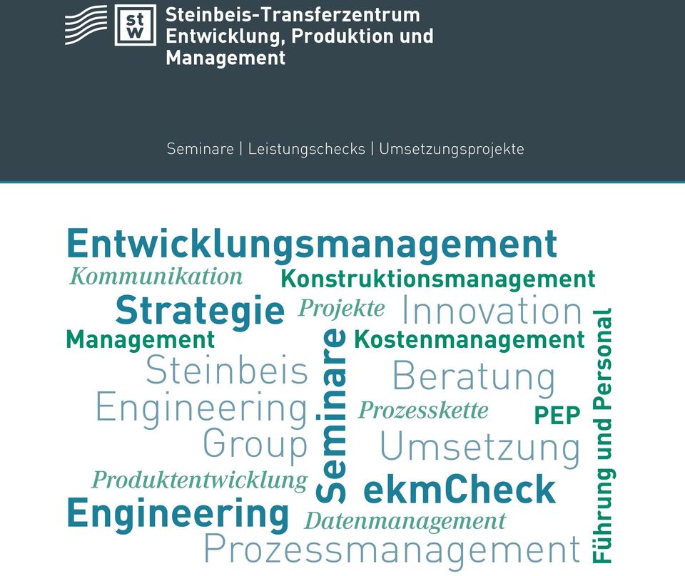 Innovation Management Kostenmanagement Steinbeis Beratung Engineering Prozesskette PEP Group