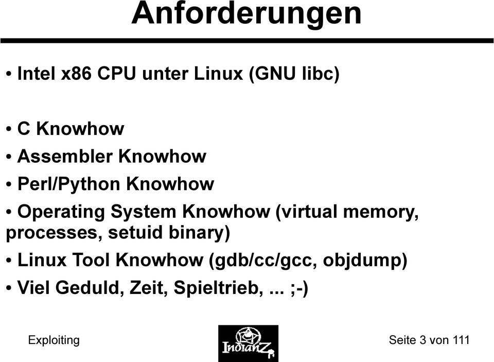 (virtual memory, processes, setuid binary) Linux Tool Knowhow
