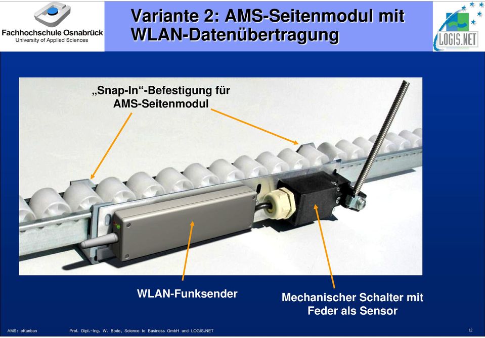 Mechanischer Schalter mit Feder als Sensor AMS: ekanban