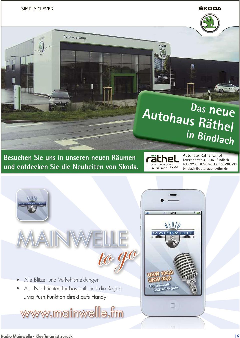 09208 587983-0, Fax: 587983-33 bindlach@autohaus-raethel.