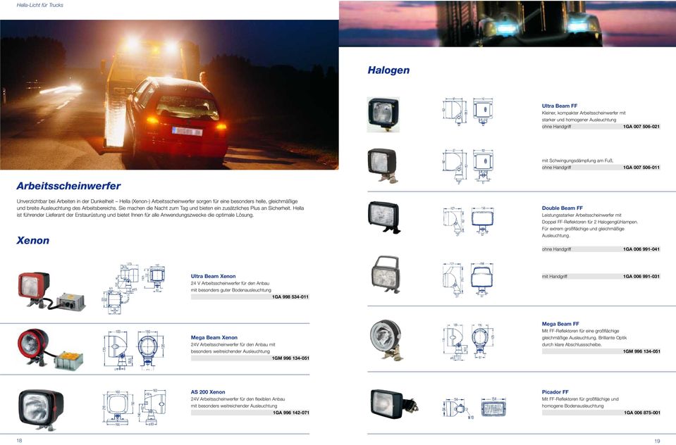 Sie machen die Nacht zum Tag und bieten ein zusätzliches Plus an Sicherheit. Hella ist führender Lieferant der Erstaurüstung und bietet Ihnen für alle Anwendungszwecke die optimale Lösung.