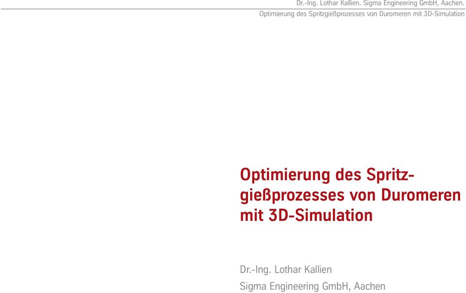 Duromeren mit 3D-Simulation Dr.