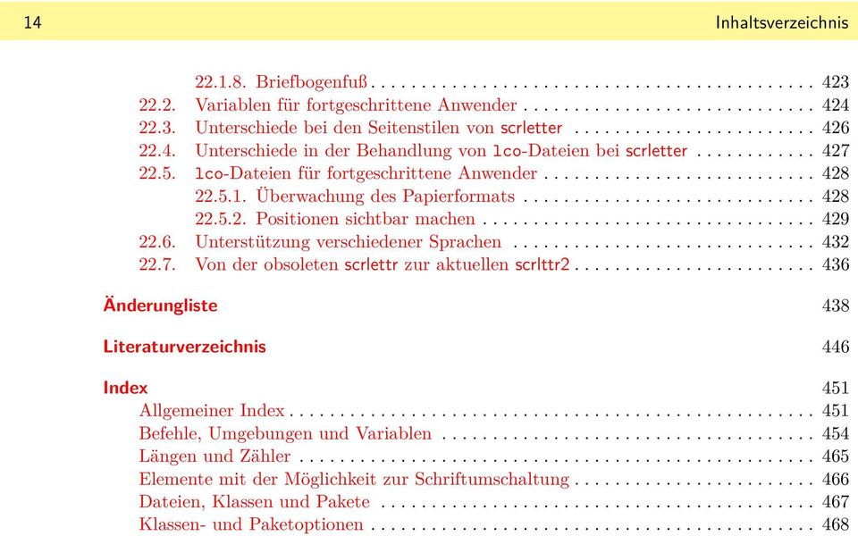 Überwachung des Papierformats............................. 428 22.5.2. Positionen sichtbar machen................................. 429 22.6. Unterstützung verschiedener Sprachen.............................. 432 22.