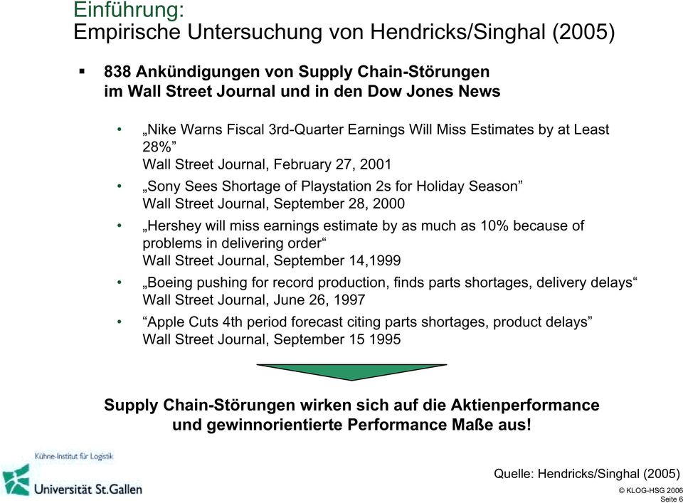 estimate by as much as 10% because of problems in delivering order Wall Street Journal, September 14,1999 Boeing pushing for record production, finds parts shortages, delivery delays Wall Street