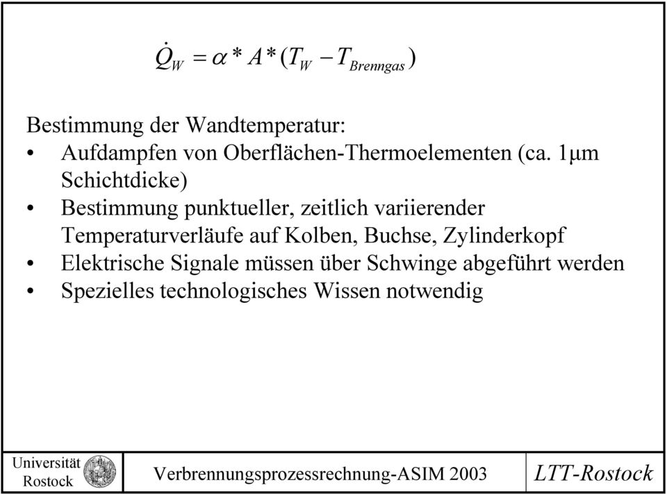 1µm Schichtdicke) Bestimmung unktueller, zeitlich variierender Temeraturverläufe auf