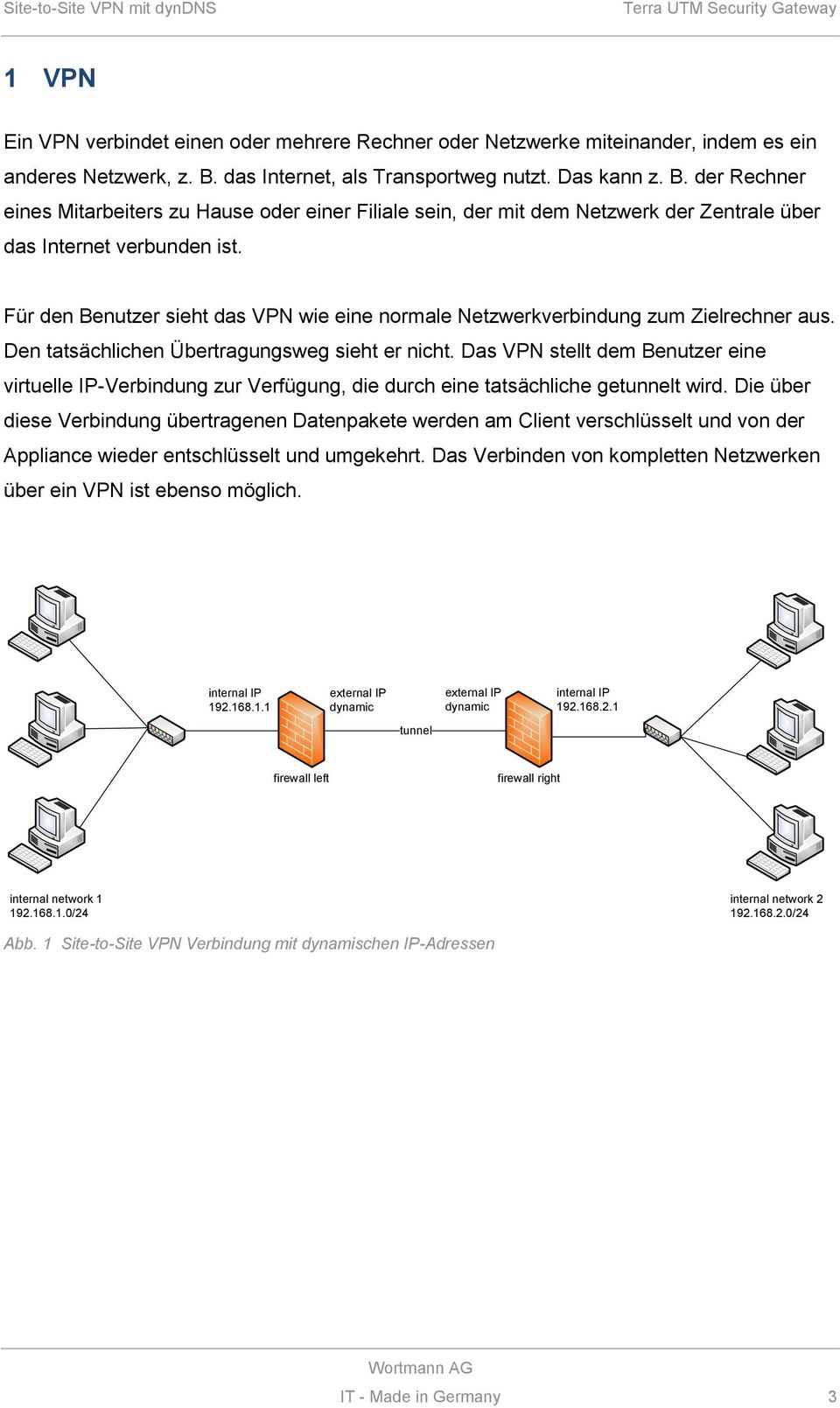 Für den Benutzer sieht das VPN wie eine normale Netzwerkverbindung zum Zielrechner aus. Den tatsächlichen Übertragungsweg sieht er nicht.