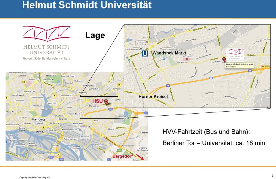 HVV-Fahrtzeit (Bus und Bahn):