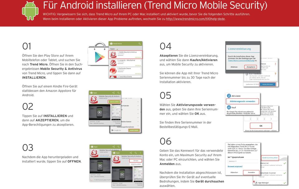 Öffnen Sie den Play Store auf Ihrem Mobiltelefon oder Tablet, und suchen Sie nach Trend Micro.