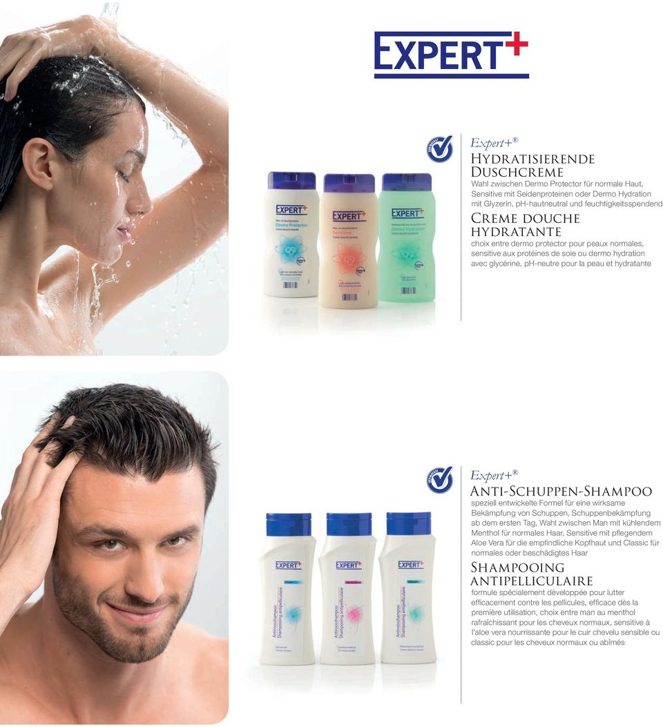 Anti-Schuppen-Shampoo speziell entwickelte Formel für eine wirksame Bekämpfung von Schuppen, Schuppenbekämpfung ab dem ersten Tag, Wahl zwischen Man mit kühlendem Menthol für normales Haar, Sensitive