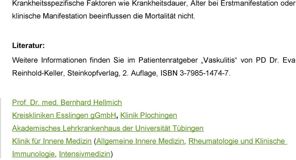 Auflage, ISBN 3-7985-1474-7. Prof. Dr. med.