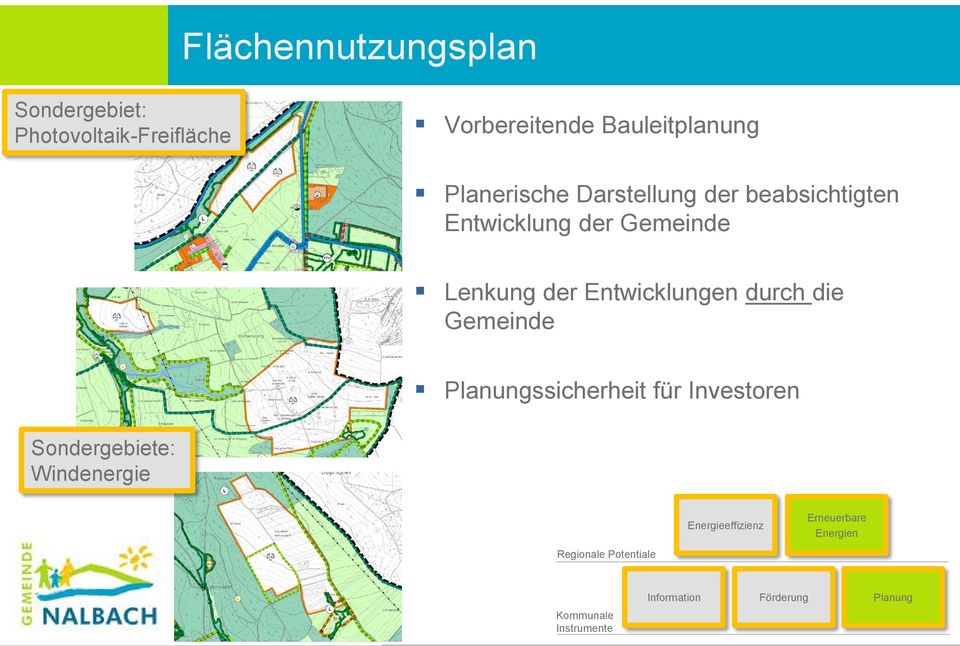 Entwicklungen durch die Gemeinde Planungssicherheit für Investoren Sondergebiete: