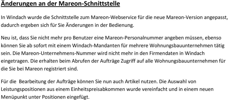 Die Mareon-Unternehmens-Nummer wird nicht mehr in den Firmendaten in Windach eingetragen.