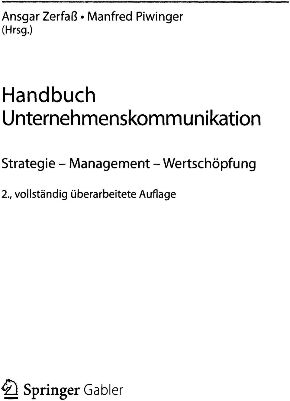 Strategie - Management - Wertschöpfung 2.