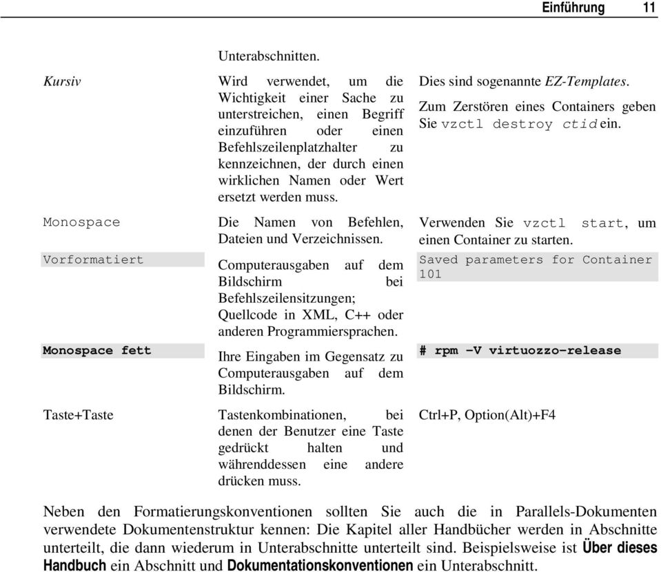 werden muss. Dies sind sogenannte EZ-Templates. Zum Zerstören eines Containers geben Sie vzctl destroy ctid ein.