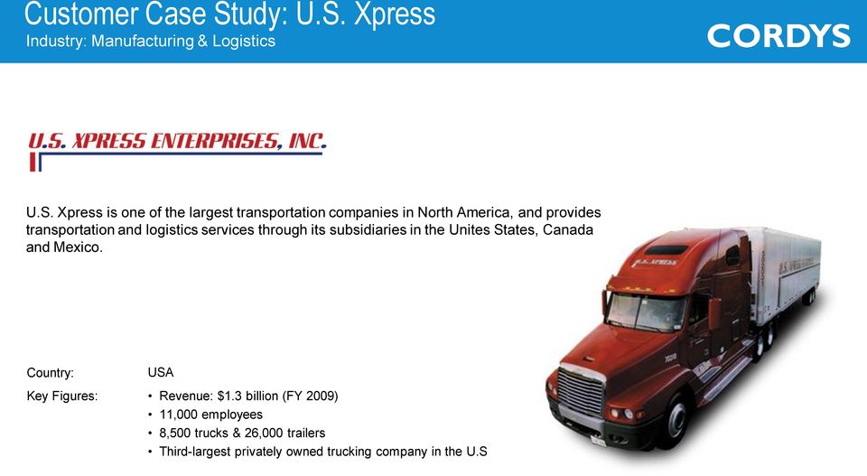 Xpress Industry: Manufacturing & Logistics U.S.