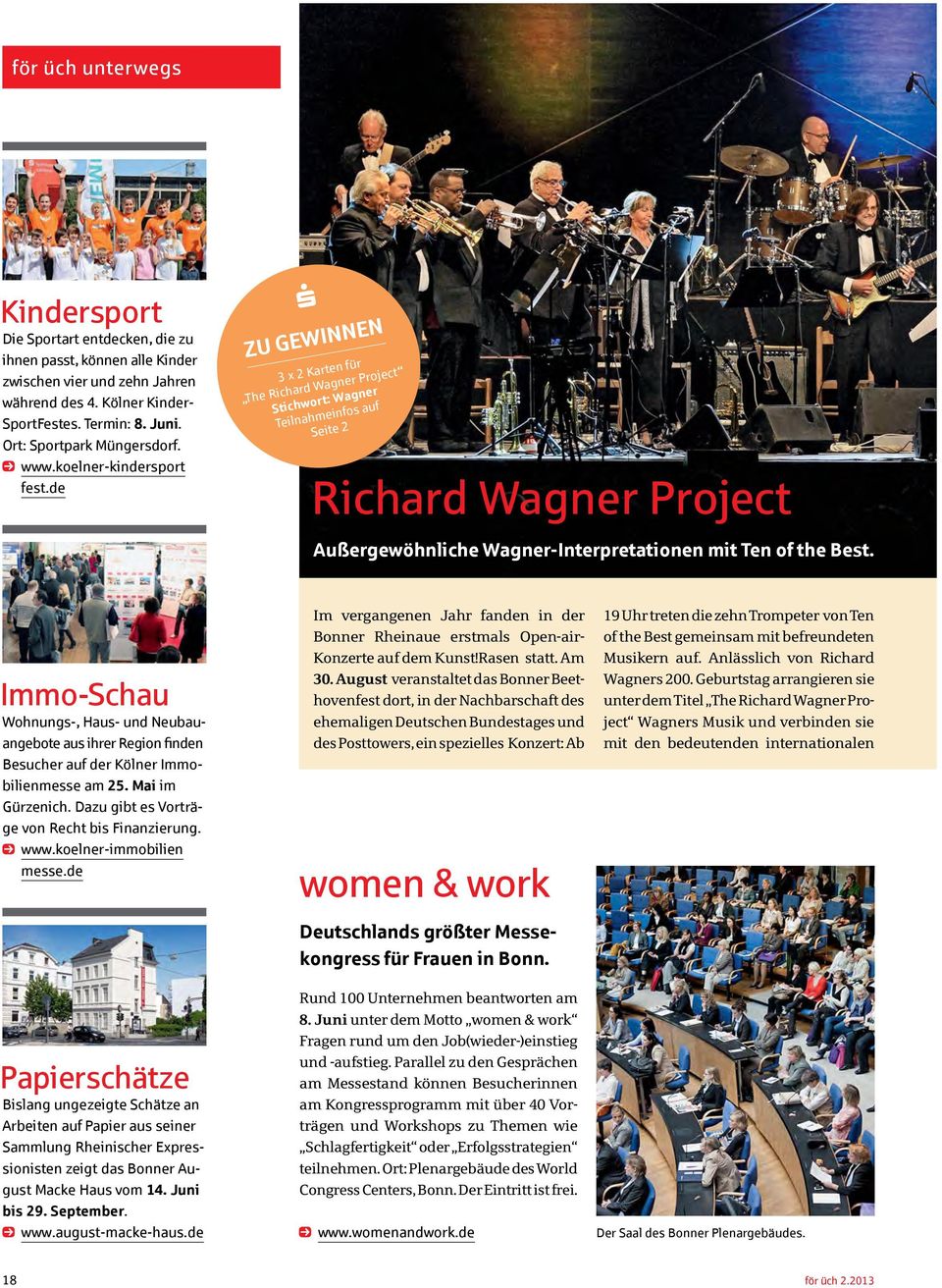 de ZU GEWINNEN 3 x 2 Karten für The Richard Wagner Project Stichwort: Wagner Teilnahmeinfos auf Seite 2 Richard Wagner Project Außergewöhnliche Wagner-Interpretationen mit Ten of the Best.
