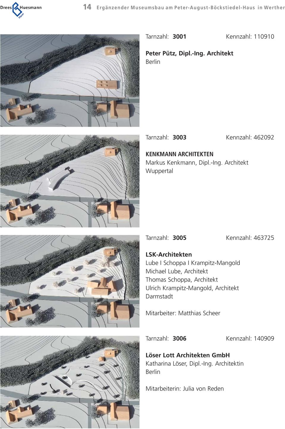 Architekt Wuppertal Tarnzahl: 3005 Kennzahl: 463725 LSK-Architekten Lube I Schoppa I Krampitz-Mangold Michael Lube, Architekt