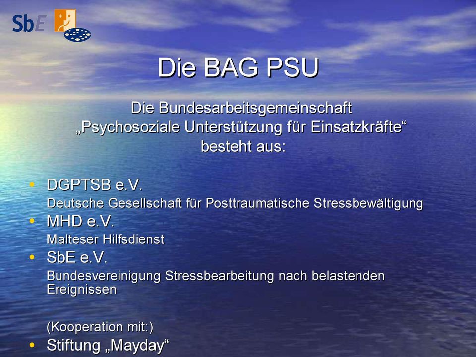 Deutsche Gesellschaft für Posttraumatische Stressbewältigung MHD e.v.