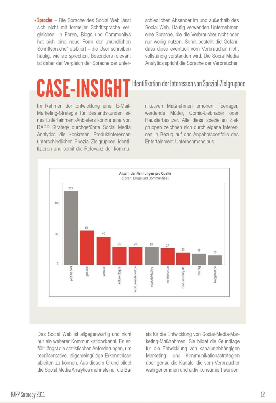 die Verbraucher nicht oder nur wenig nutzen Somit besteht die Gefahr, dass diese eventuell vom Verbraucher nicht vollständig verstanden wird Die Social Media Analytics spricht die Sprache der