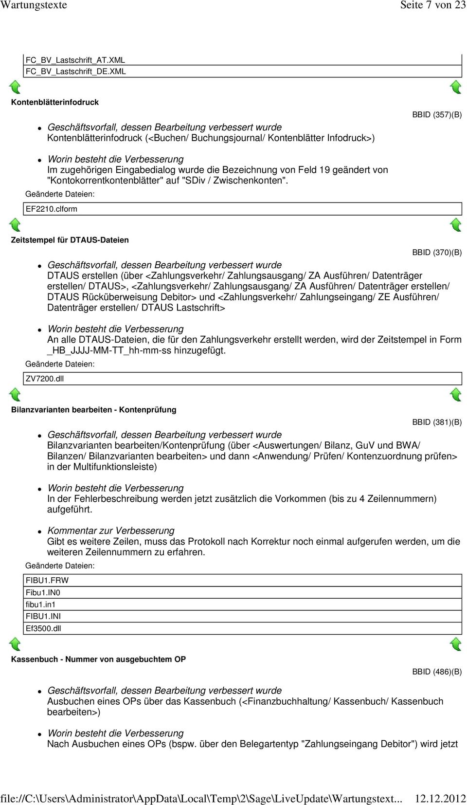 "Kontokorrentkontenblätter" auf "SDiv / Zwischenkonten". EF2210.