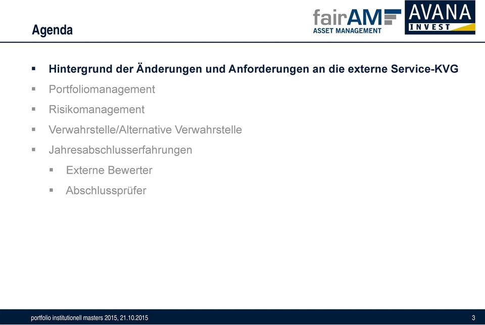 Verwahrstelle/Alternative Verwahrstelle Jahresabschlusserfahrungen