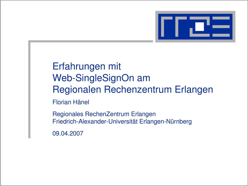 Hänel Regionales RechenZentrum Erlangen