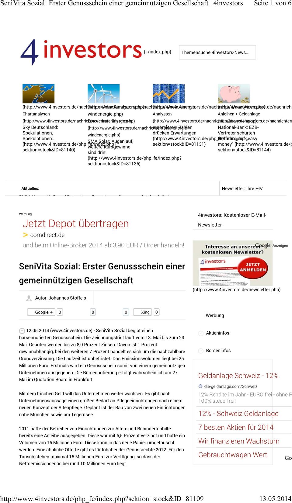 php) Chartanalysen (http://www.4investors.de/nachrichten/chartanalysen.php) Erneuerbare Energien (http://www.4investors.de/nachrichten/analysten.php) (http://www.4investors.de/nachrichten Sky Deutschland: (http://www.