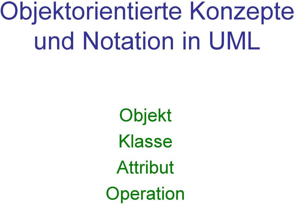 Notation in UML