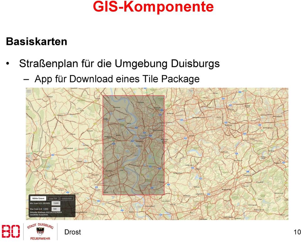 Umgebung Duisburgs App für