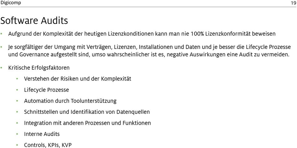 negative Auswirkungen eine Audit zu vermeiden.