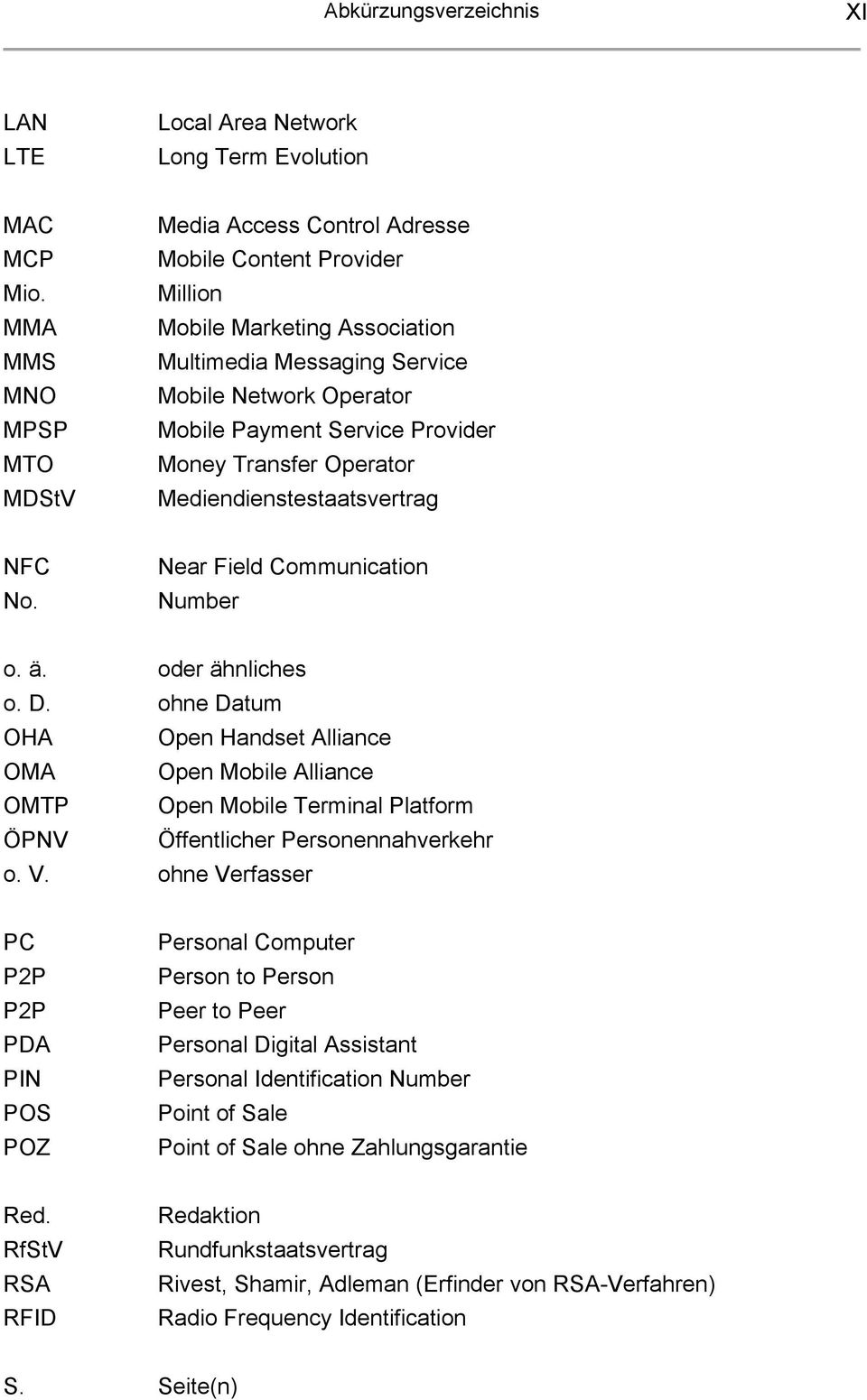 Provider Money Transfer Operator Mediendienstestaatsvertrag NFC No. Near Field Communication Number o. ä. oder ähnliches o. D.