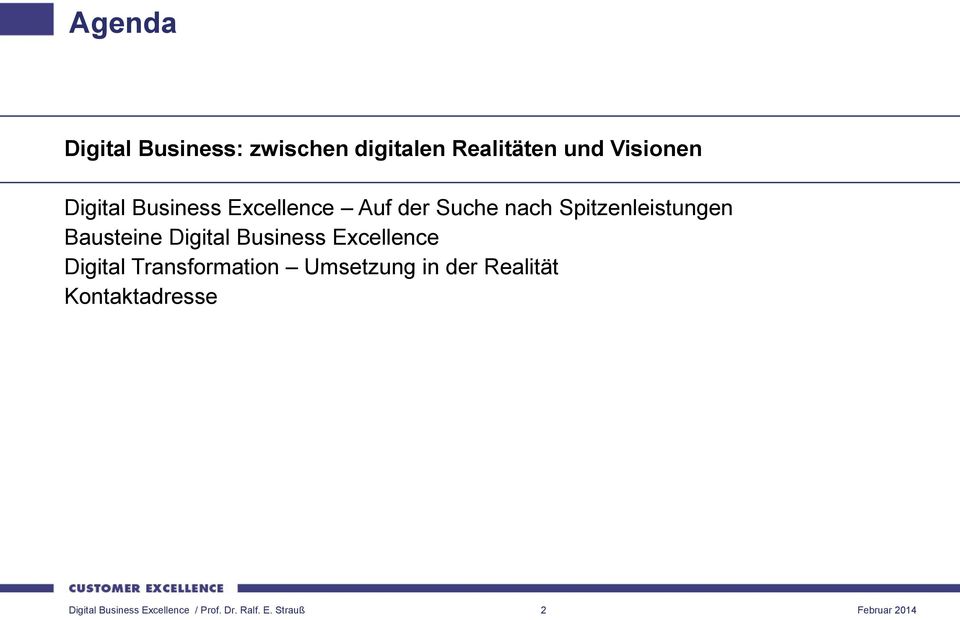 Business Excellence Digital Transformation Umsetzung in der Realität