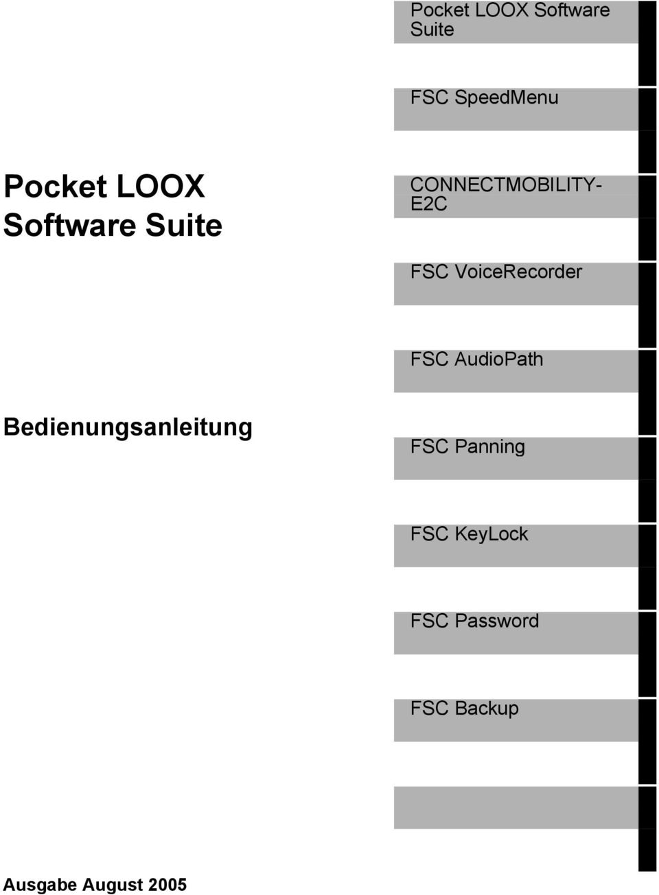 VoceRecorder FSC AudoPath Bedenungsanletung FSC