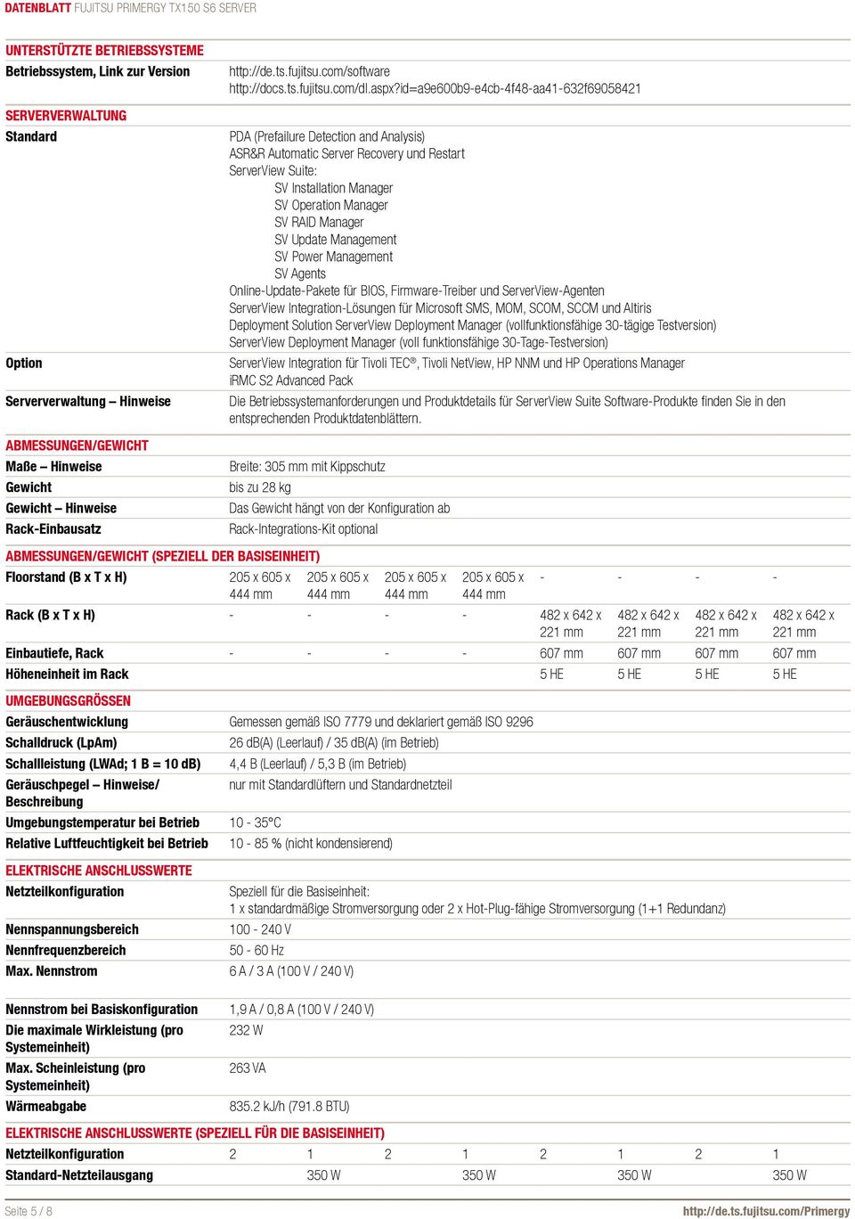 id=a9e600b9-e4cb-4f48-aa41-632f69058421 PDA (Prefailure Detection and Analysis) ASR&R Automatic Server Recovery und Restart ServerView Suite: SV Installation Manager SV Operation Manager SV RAID