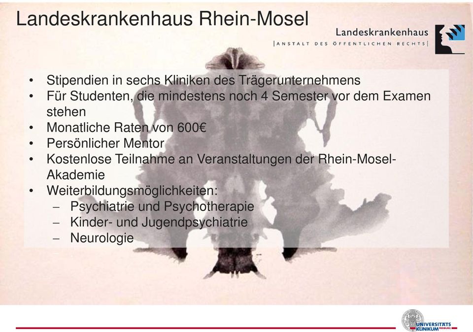 Persönlicher Mentor Kostenlose Teilnahme an Veranstaltungen der Rhein-Mosel- Akademie