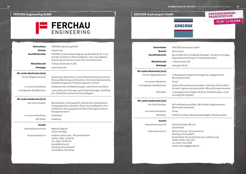 Unser Spezialgebiet: Engineering und Outsourcing für alle Technik-n. Mitarbeiterzahl in Deutschland: über 6.500 Homepage www.ferchau.